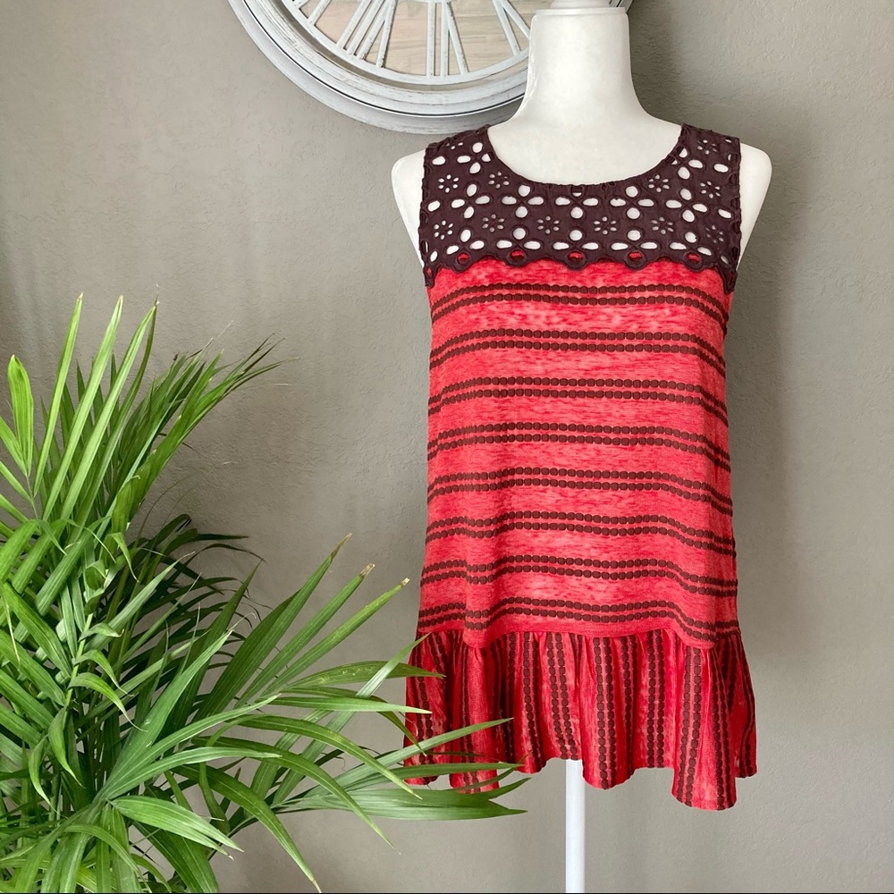 Free People Ruffle Tank